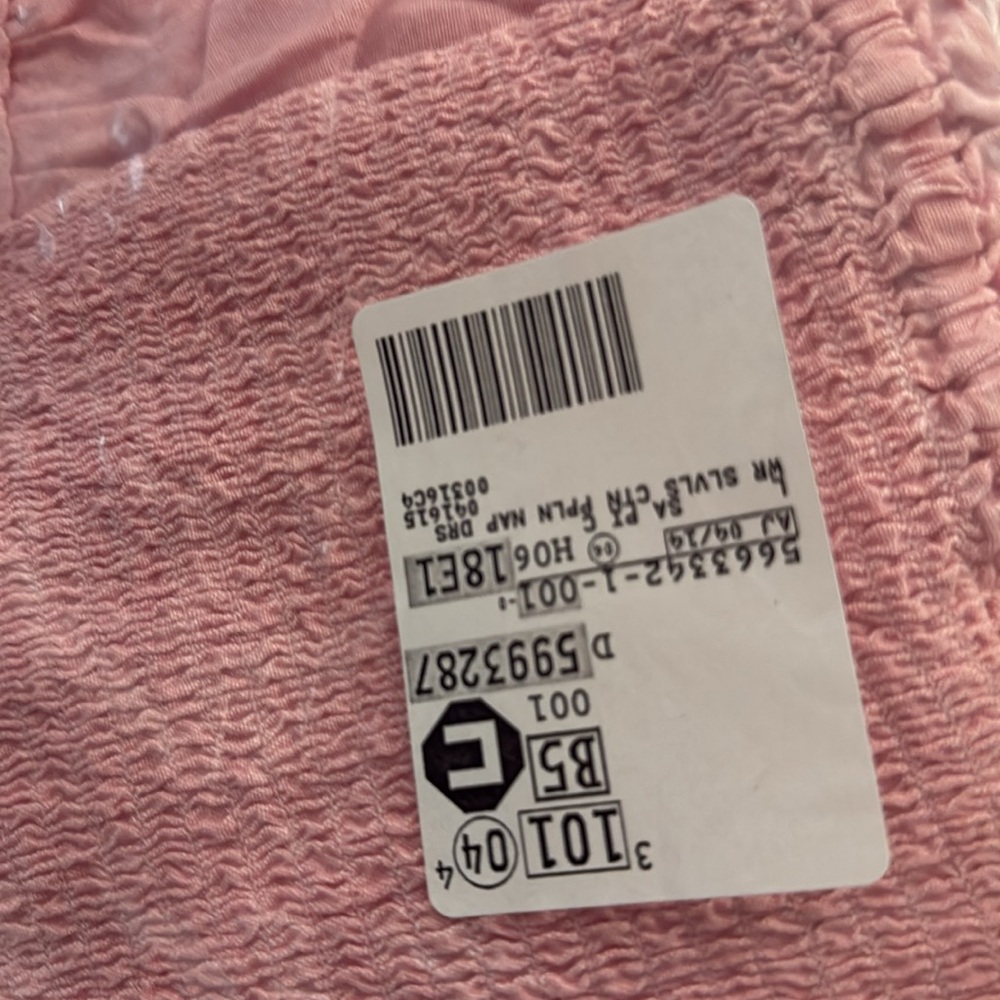 Lands' End Pink Smocked Tiered Midi Sun Dress - Picture 7 of 7
